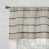 Clean Window Twill Stripe Allergy/Pet Friendly Anti-Dust Sheer Cafe Curtain, 52" x 36", Mocha/Linen...