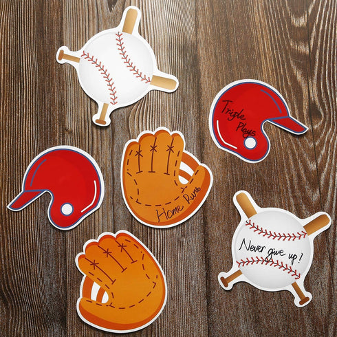 90 Pieces Baseball Paper Cut-outs Baseball Theme Cutouts for Baseball Themed Party Decoration, 3 Styles and 4.7 Inch Long...