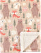 Hudson Baby Unisex Baby Plush Mink and Sherpa Blanket, Girl Forest, One Size...