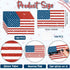 Patriotic Glitter Cutouts- 100Pcs Memorial Day American Soldier Flag Cutouts 4th of July Paper Die Cut with Glue Points for Kids Party Classroom O...