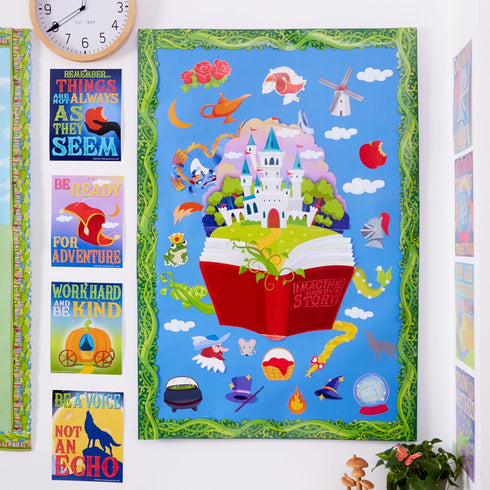 Eureka Once Upon A Dream Imagine Your Own Story Classroom Bulletin Board Set for Teachers, 22 Pieces...