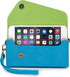 Clutch Wallet with Wristlet and Crossbody Strap for Smartphones or Phablets up to 5.7 Inch - Carrying Case - Frustration-Free Packaging - Light Bl...