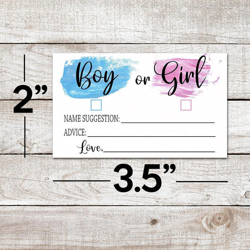 Yuansail Gender Reveal Game - Girl or Boy Cast Your Vote Cards - Baby Shower Gender Voting Card - Pack of 50?baby02?...