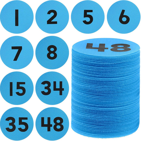 48 Pcs Carpet Floor Circle Sit Markers, Numbers 1-48 Carpet Dots for Classroom Spot Markers 4 Inch Floor Dots for Teachers Students Kids Home Elem...