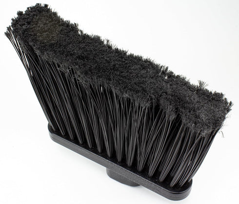 SPARTA Plastic Broom Head, Angled, Flagged for Small Debris Indoor, Outdoor, Home, Restaurant, Lobby, Office, 12 Inches, Black...