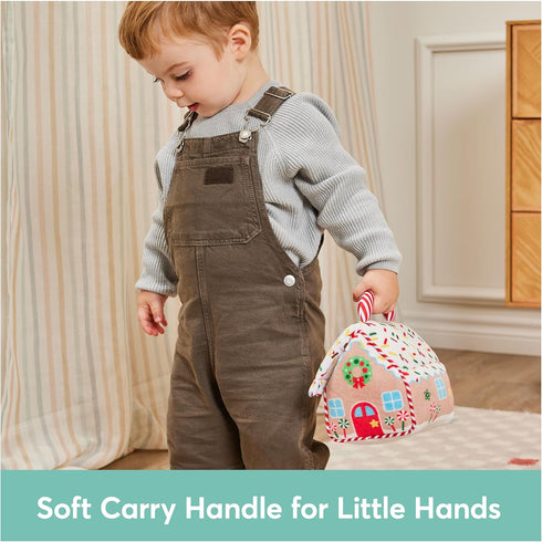 GUND Baby Play Soft Collection, My First Gingerbread House 5-Piece Playset with Rattle, Squeaker and Crinkle Plush Toys, Sensory Toy for Babies, 7...