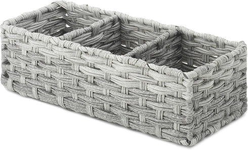 Whitmor Split Rattique Tank Topper Gray Wash...