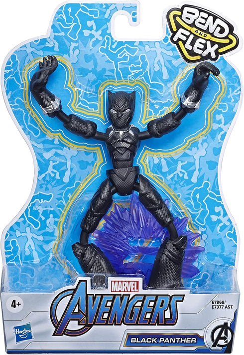 Avengers E7868 Marvel Bend and Flex Action Figure Toy, 6-Inch Flexible Black Panther, includes Accessory, Ages 4 and Up, Multicoloured...