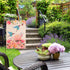 1PCS Hummingbird Spring Garden Flag Flower Garden Spring Yard Outdoor Flag Double Sided Small Burlap Bird Flag for Outside Holiday Decor(12.5 x 18...