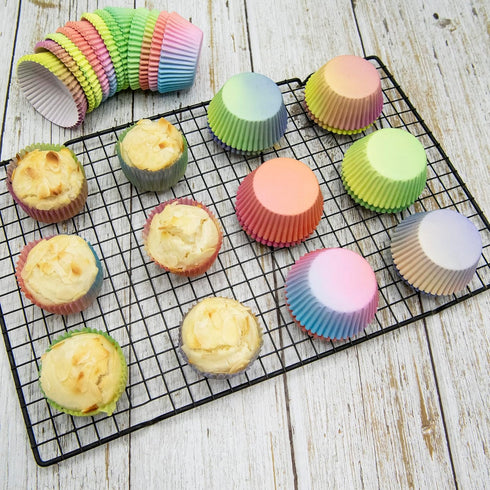 600 Pcs Cupcake Liners Standard Cupcake Cups 6 Style Cupcake Wrappers Papers Baking Cups for Party Celebration (6 Colors, 600 Pcs)...