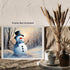 Posterizer 1 pcs-cute snowman in snowy wintery nature 4-Landscape & Nature Art-Holiday Poster Collection-Living Room Bedroom Decor- unframed wall ...