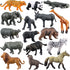 Flormoon 16Pcs Mini Animals Figures, Realistic Wild Animals Toys for Cupcake Toppers, Learning Educational Toys, Birthday Party Favors Gift for Ki...