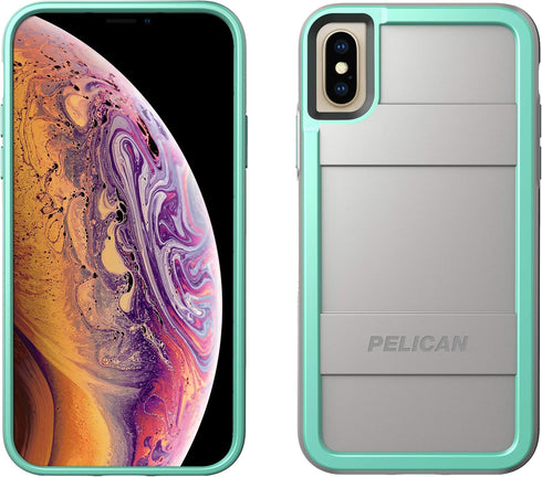 Pelican Protector Phone Case for iPhone Xs & X (Gray/Aqua)...