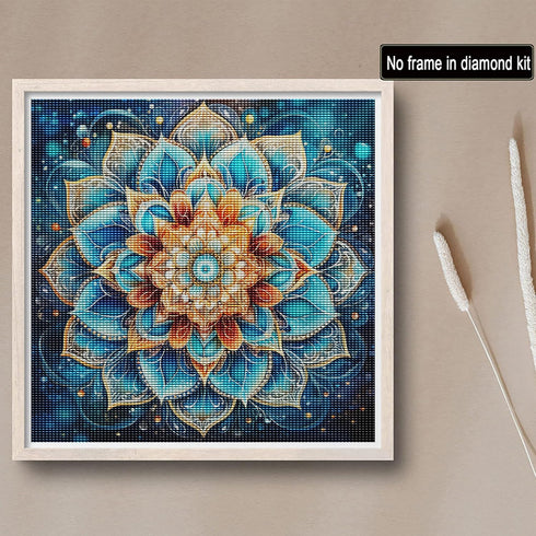 Reofrey DIY Diamond Art Kits for Adults Mandala Flower, Flower Full Drill Round Rhinestone Diamond Art Accessories, Cross Stitch Embroidery for Cr...