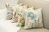 Pack of 2 Decorative Throw Pillows Cases Cushion Cover for Sofa Couch Bed,Sunflower Pattern,20x20 Inches,Blue Cream...