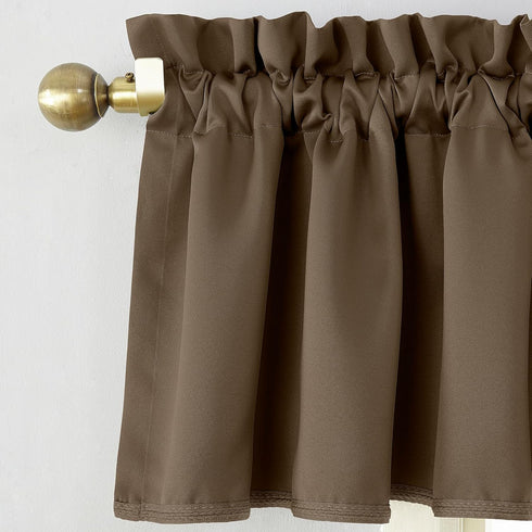 Sun Zero Barrow Energy Efficient Rod Pocket Curtain Single Valance...