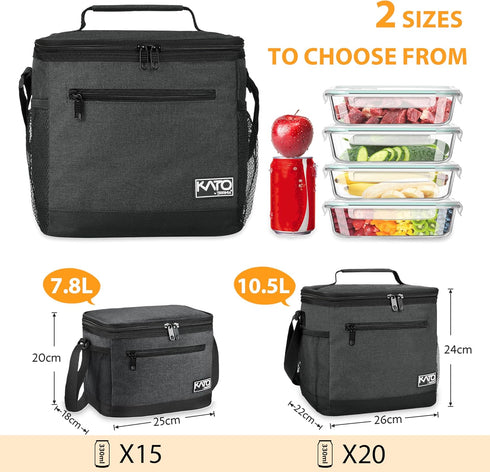 Tirrinia Insulated Lunch Box for Men/Women, Leakproof Lunch Bag for School Work, Large Lunch Tote Kids Boys Girls Student Back to School, Soft Coo...