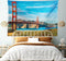 Ambesonne Landscape Tapestry, Golden Gate San Francisco Sunny Summer Day Ocean Stones Touristic, Wide Wall Hanging for Bedroom Living Room Dorm, 6...