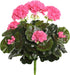 Vickerman Everyday Artificial Pink Geranium Bush 15.25" Long - Premium Faux Floral Decor for Wedding or Everyday Arrangements - Maintenance Free F...