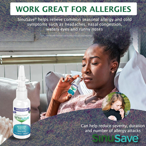 Extra Strength/All-Natural, Drug-Free, Nasal Wash & Allergy Spray/Sinus Spray for Fast Relief from Nasal Congestion - 1 oz...