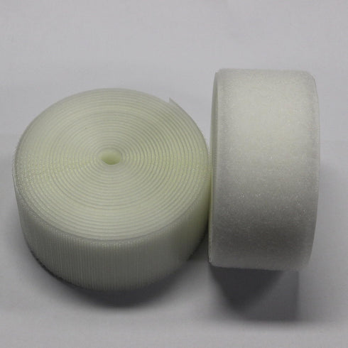 2 Inches Width 4.5 Yards Length,Sew on Hook and Loop Style,Non-Adhesive Nylon Strips Fabric,White (2 in x 4.5 yd)...