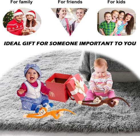 2PCS Hanging Monkey Stuffed Animals Plush Cute Monkey Toy for Kids Adults, 27.6"...