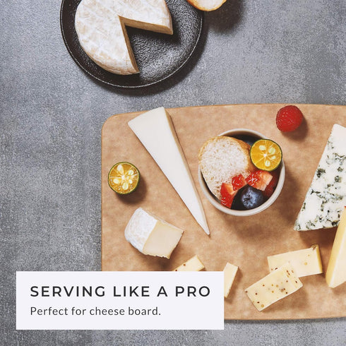 Classic SMALL Kitchen Cutting Board, Cheese Charcuterie Board, Wood Fiber Composite,Dishwasher Safe, Eco-Friendly, Easy Grip Handles, Non-Porous, ...
