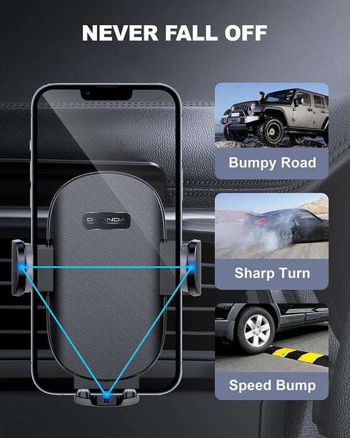 Upgraded Phone Holders for Your Car, Universal Cell Phone Mount Holder, Hands Free Automobile Mobile Phone Stand, 360° Adjustable Air Vent Cradles...