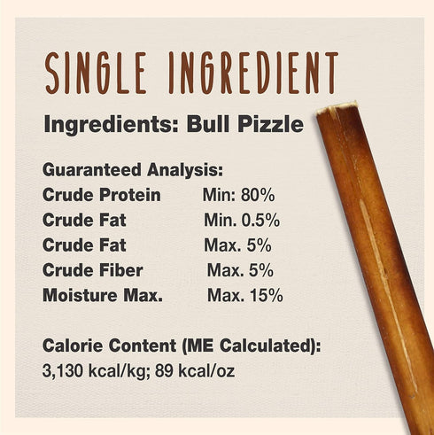 Cadet Bully Sticks for Small, Medium and Large Dogs – All-Natural Beef Pizzle, High Protein, Low Fat, Long-Lasting, Grain & Rawhide-Free Dog Chews...