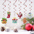 Diamond Painting Hanging Swirl Decorations 6Pcs Xmas Diamond Art Hanging Swirls Ceiling Gingerbread Man Snowman Hanging Swirls for Party Supplies ...