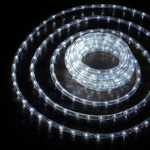 WYZworks 216LEDs 20ft LED Outside Rope Lights, Outdoor ETL Certified Waterproof Permanent 360 Degree Light Emitting, Flexible Tube, Connectable, C...