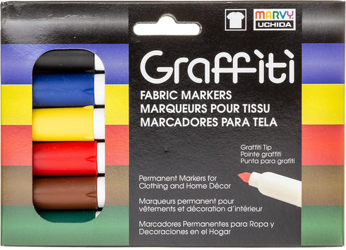 Uchida of America Graffiti Permanent Marker, Assorted, 6 per Set, 5.63 x 5 x 0.63...