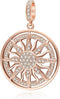 Rose Gold Sun Charms 925 Sterling Silver Dangle Charms with Clear CZ for Pandora 3mm Snake Chain Bracelet...