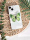 Green Nature Butterfly Phone Grip Stand, Cute Butterfly Cell Phone Holder,Collapsible Phone Charms Accessory,Expanding Kickstand Phone Grip with I...