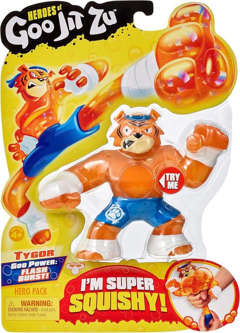 Heroes of Goo Jit Zu - Single Squishy Tiger Action Figure, Tygor...