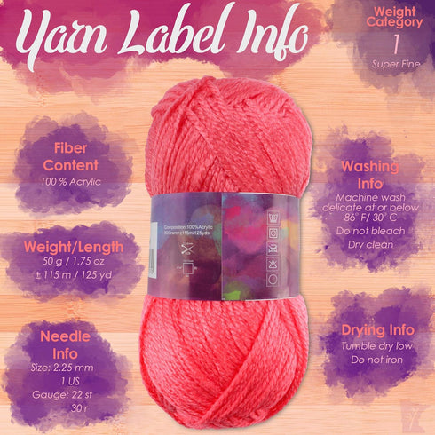 JubileeYarn Amigurumi Select Yarn - Baby Acrylic - Daisy - 4 Skeins......