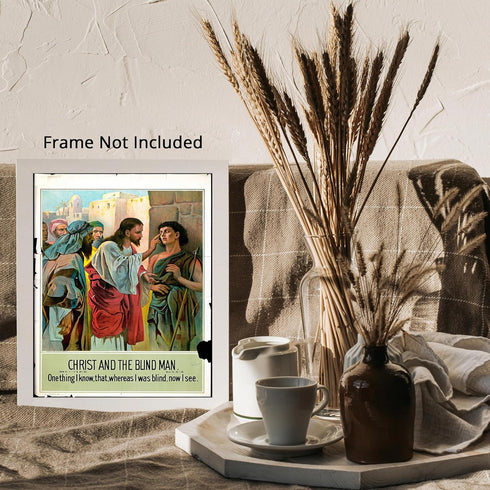 Posterizer 1 pcs-Christ and the blind man poster-Religious Posters-Gifts for Christians -Decor for Church, Sunday School Classroom- unframed wall ...
