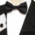 RBOCOTT Solid Color Tie and Bow Tie Pocket Square with Cufflinks and Tie Clip Sets for Men...