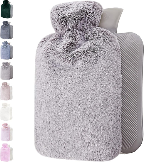 Hot Water Bottle with Soft Cover - 1.8L Large - Classic Hot Water Bag for Pain Relief, Neck and Shoulders, Feet Warmer, Menstrual Cramps, Hot and ...