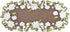 Beautiful White Magnolia Floral Design and Green Leaves Embroidered Cutwork Edges on Brown Polyester Linen Table Runner, Table Centerpiece, Dresse...