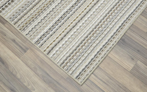 Garland Rug Carnival Stripe Non-Slip Recycled 2-Piece Rug Set Random Earthtone Stripes Area Rug – Modern, Stain-Resistant, Ideal for Living Rooms ...