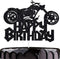 Happy Birthday Cake Topper Black Flash Motorcycle Party Decoration Birthday Party Cake Decoration...
