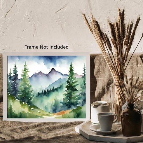 Posterizer 1 pcs- mountains and trees beautiful landscape nature 5-Landscape & Nature Art-Floral Botanical Art- Decor for Home & Office- unframed ...