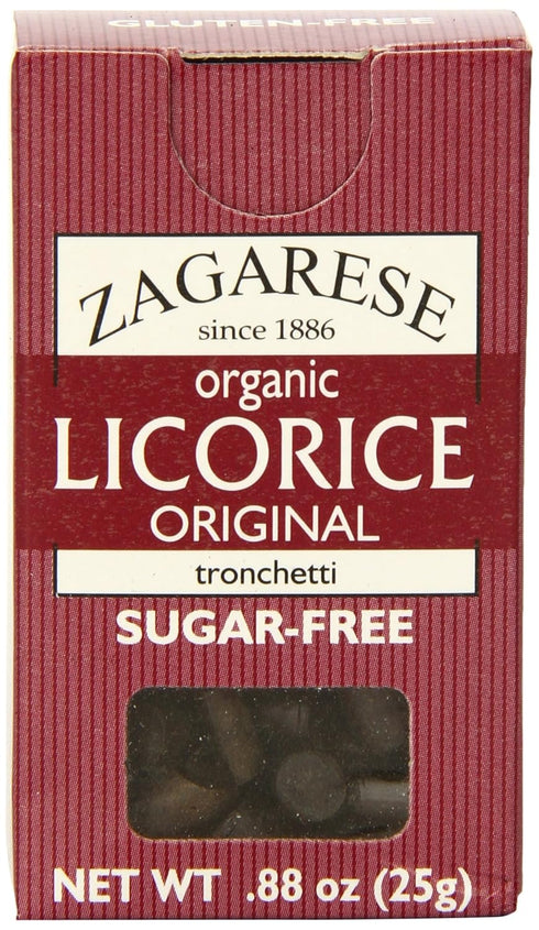 Zagarese 100% Organic Licorice, Original, 0.88 Ounce Flip Top Box...