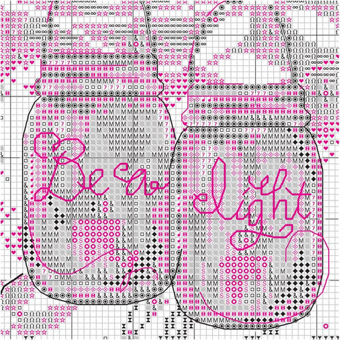 Dimensions Counted Cross Stitch Kit for Beginners, 'Be a Light', 14 Count Navy Aida, 7'' x 5''...