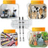 Broom and Mop Holder Wall Mounted - Heavy Duty SUS304 Stainless Steel Screw and Adhesive Broom Hanger Rack Tool Organizer Storage for Laundry Room...