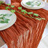 2 Pack Terracotta Cheesecloth Table Runners, 10Ft Gauze Table Runner Rustic Rust Wedding Cheese Cloths Decor for Bridal Baby Shower Arch Drapery B...