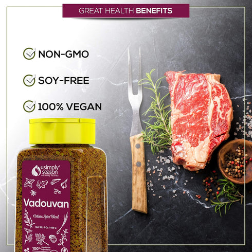 USimplySeason Vadouvan Curry (6 oz) - French Indian Fusion Seasoning Spice Blend for Meat Rubs and Soups - Vegan, Non-GMO, No Salt, Made in USA...