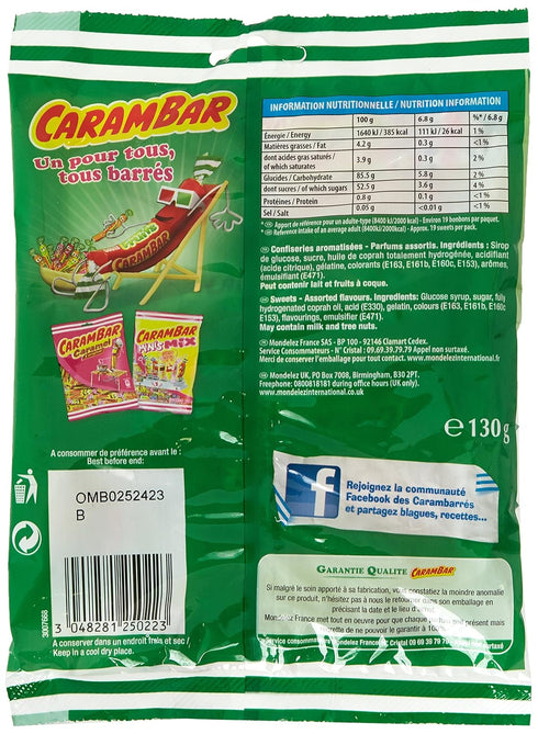 Carambar Gout Fruits Assorted Fruit Flavors - 130 g - 4.58 oz....
