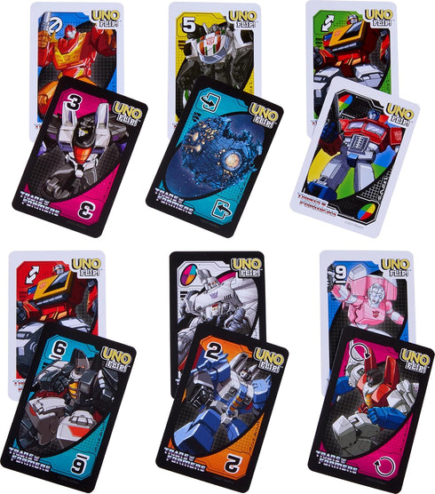 Mattel Games UNO Flip Transformers Card Game for Kids, Adults & Family with Deck Inspired by The Transformers Movies, TV Shows & Comics...